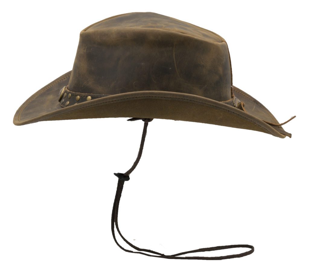 Leather Cowhide Outback Brisbane Two Tone Hat | Walker and Hawkes