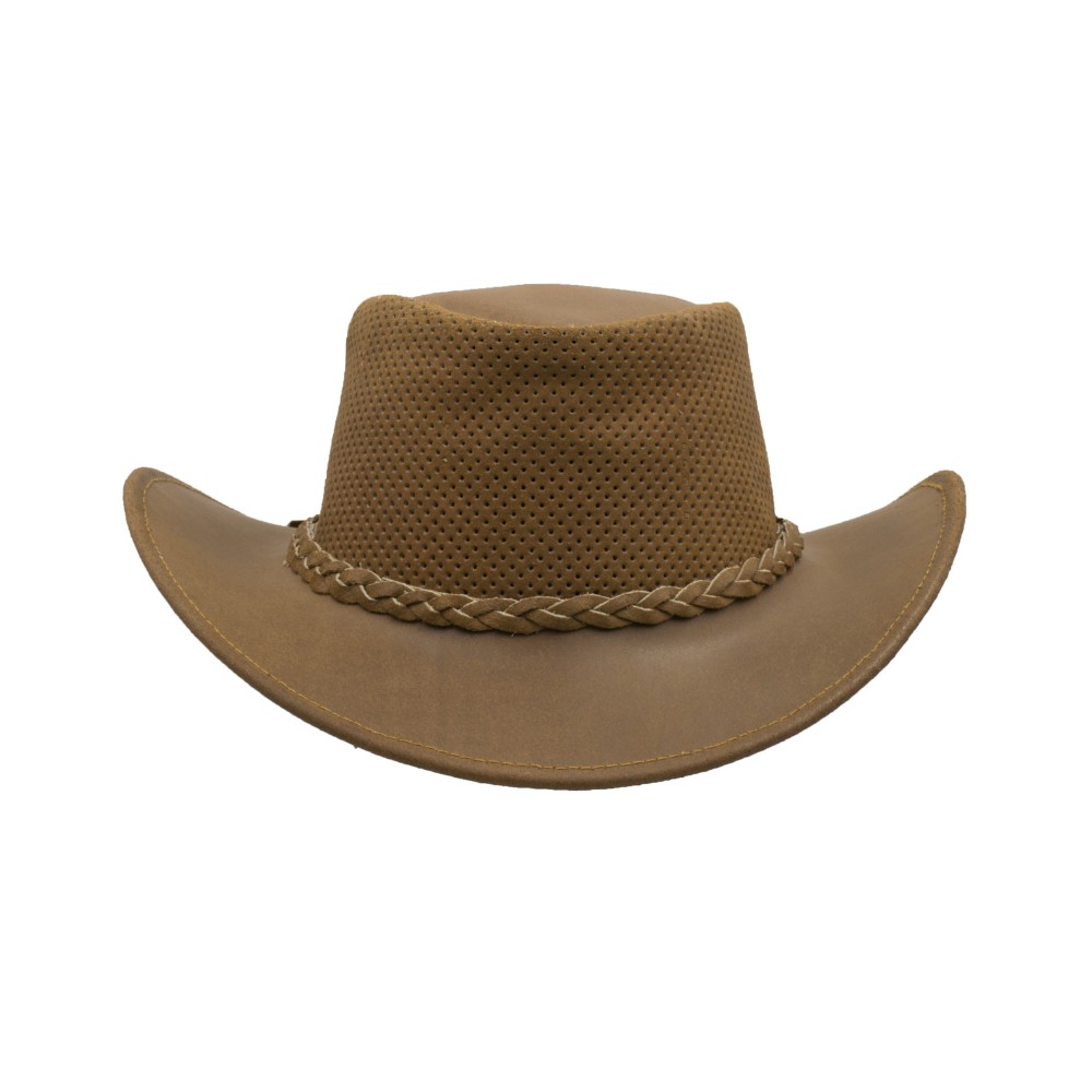 Leather Cowhide Outback Cooler Hat | Walker and Hawkes