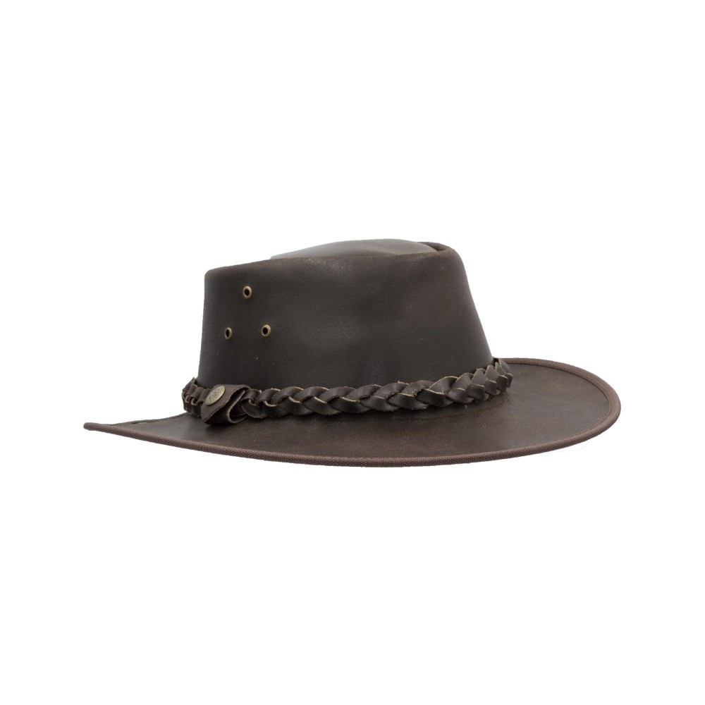 Leather Cowhide Outback Traveller Hat | Walker and Hawkes